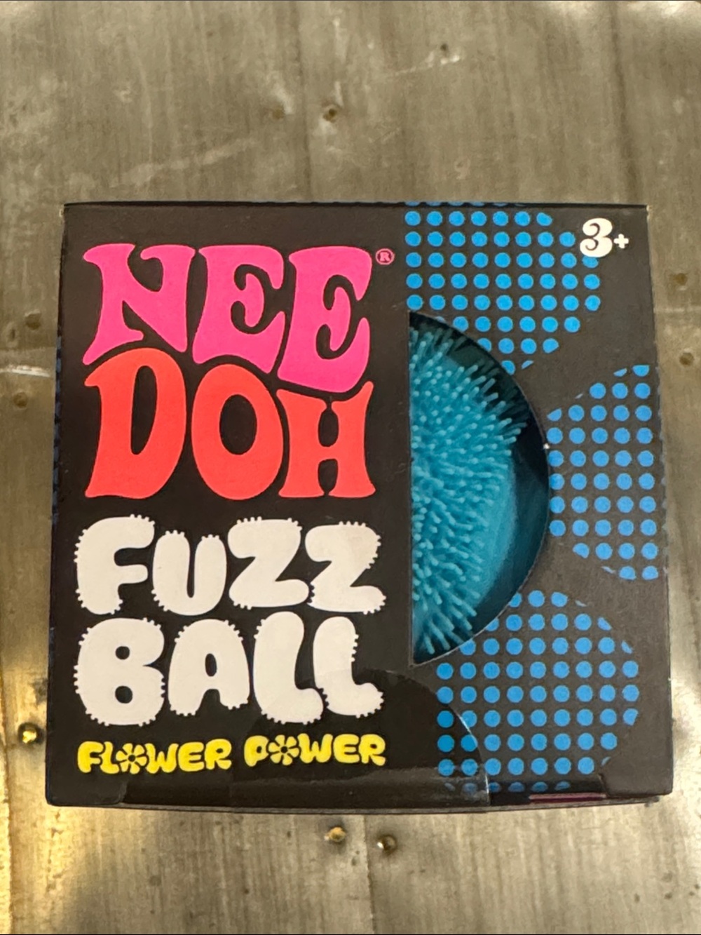 NeeDoh Blue Fuzz Ball Stress Toy - Flower Power